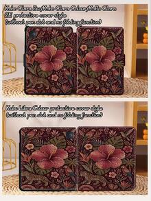 Kingsung 2026 Embroidered Floral & Leopard Retro Pattern Tablet Protective Case, Compatible With Ipad 9.7/10.2/10.5/10.9/12.9/Pro 11, 10th Gen, Air 8 (M4), Galaxy Tab S6 Lite 10.4", Kindle Paperwhite 12th Gen 2024, Kindle 11th Gen 2022, Soft Shock-Proof, Smart Stand/Auto Wake/Sleep - Multicolor - View 10