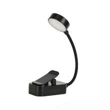 A Mini And Cute Tri Color Dimming Night Light | Adjustable Arm Clip Reading Light | Dry Battery Powered (Without Battery) | Learning Reading Light | LED Desk Lamp | Eye Friendly Warm Light Night Light - Black - View 4
