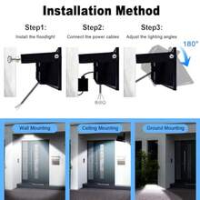 CREATESTAR 150W Reflectores Led Exteriores14750 LM Resistente al agua IP66 Utiliza un Chip COB para Plazas Fábricas Estadios Patios Jardín Patio Garaje - blanco - Ver 7