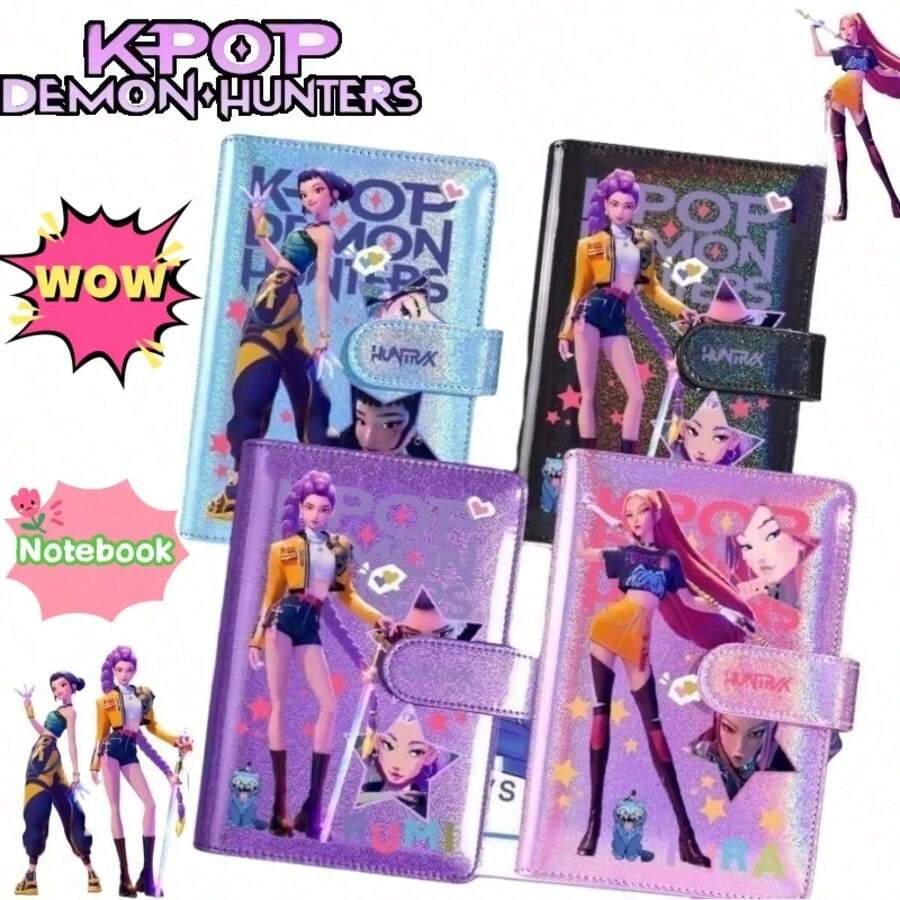 Hasbro 新恶魔猎人,佐伊动漫2D激光笔记本,可爱甜美少女高品质日记本,节日礼物,精美校园用品,返校季礼物 - 彩色 - 查看 1