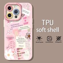 Arte de mariposas con citas cristianas rosas y escriturasfunda de teléfono Fundas compatibles con ,Apple,VIVO,OPPO,,, y Honor.Fabricadas en silicona TPU,ofrecen protección contra golpes y caídas. - Blanco - Ver 1