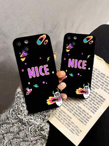 Monstruos espaciales tema morado brillante amarillofunda de teléfono Fundas compatibles con ,Apple,VIVO,OPPO,,, y Honor.Fabricadas en silicona TPU,ofrecen protección contra golpes y caídas. - Negro - Ver 5