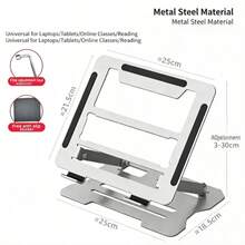Carbon Steel Laptop Stand Riser, Monitor Desk Mount Holder, Computer Display Organizer Rack - Multicolor - View 6