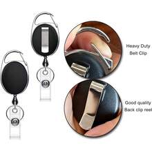 Bộ 2 kẹp đựng thẻ ID có thể thu gọn kèm dây đeo, thích hợp cho nhiều loại thẻ ID. - Bộ 2 món - Xem 6