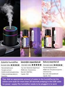180ml Car Humidifier With Romantic Night Light, Thick Mist & Quiet Operation, Auto Timing, 5 Essential Oil Options, Car Air Freshener, Interior Decor, Suitable For Women, Gift For Valentine's Day, Mother's Day, Birthday, Children's Day, Father's Day, Graduation, Wedding, Housewarming - Cylinder - View 23