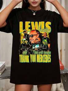 L-LewisS H-HamiltonS 7x World Champion Retro 90s Bootleg Hoodie, F-FormulaS 1 Fan Top - Black - View 6