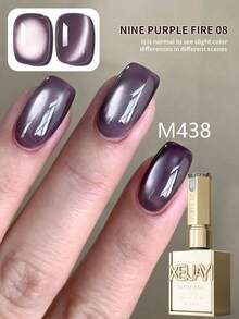 1pc 15ml Purple Cat Eye Gel Nail Polish, UV/LED Cured, Long-Lasting Quick-Drying Nail Gel - Ideal Gift For Women In Spring/Summer - Purple - View 4