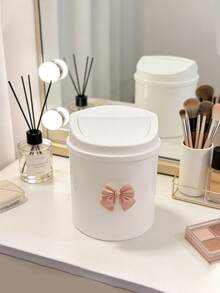 Thùng rác mini để bàn có nắp đậy, thùng rác nhựa có nắp xoay, thích hợp cho gia đình, văn phòng, nhà bếp, phòng ngủ và sử dụng hàng ngày. - Nhiều kiểu dáng - Xem 4