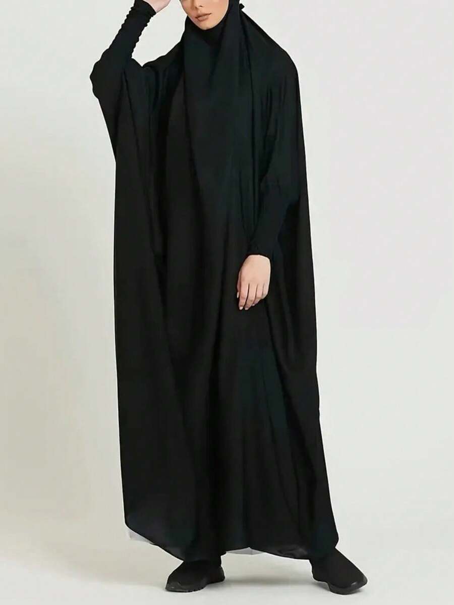 1 chiếc Khima (khăn choàng cầu nguyện) Jilbab, thiết kế rộng rãi, kín đáo, khăn trùm đầu cầu nguyện cao cấp dành cho phụ nữ Hồi giáo, trang phục Hồi giáo Khimar Abaya Jilbab, vật dụng cần thiết khi đi du lịch, khăn tắm biển. - Nhiều màu - Xem 1