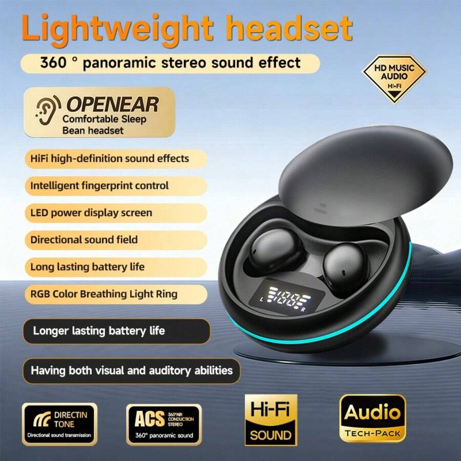 NEW SENYANG Nuevos auriculares inalámbricos Senyang-2026 de estilo moderno, tipo macarrón, para música, sueño, parejas, video, mini Bluetooth 6.0, cómodos, TWS, HIFI, Dolby Bass estéreo, HD para llamadas, para Android, , teléfonos móviles, música, auriculares inteligentes, regalo del Día de San Valentín