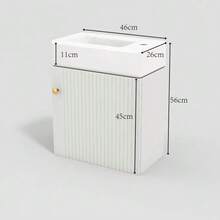 Bathroom Furniture: Washbasin With 46cm Base Cabinet, Base Cabinet, Wall-Mounted Base Cabinet, Furniture For Small Guest Bathroom - White - View 3