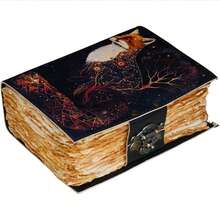 Handmade Vintage Leather Journal 8x6 Inch Diary With 400 Deckle Edge Pages Rustic Leather Notebook For Men And Women Antique Refillable Writing Journal For Travel Sketching Gifts And Office Use The Enchanted - The Enchanted Fox - View 3