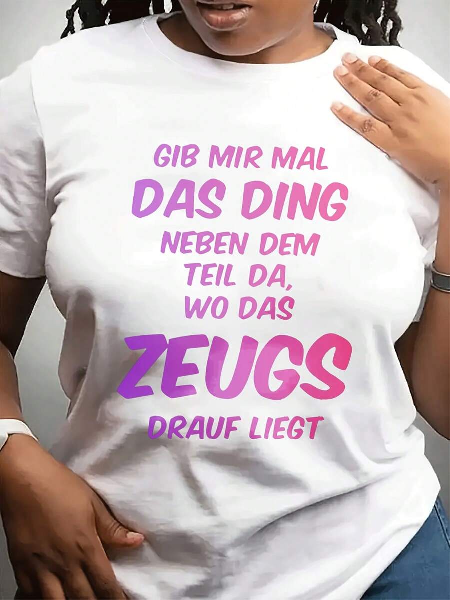 Camiseta casual de moda del cuello redondo del festival de primavera de las mujeres corto Sved Top se puede usar para el ejercicio diario, dar Awapecial Prin a amigos y familia