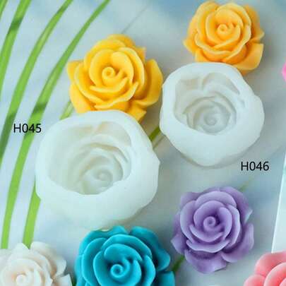 Khuôn silicon hình hoa hồng 3D, thích hợp để trang trí nhà cửa, làm nến thơm, xà phòng thủ công hình hoa, khuôn làm đồ thủ công bằng thạch cao và nhựa.