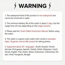 1.83 Inch Children's Smart Watch With Camera, Photo Album, Games, Calculator/Calendar/LED Flashlight, Unisex For Boys And Girls - Multicolor - View 11
