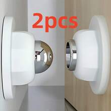 2pcs High Quality Magnetic Door Stops, Durable And Easy To Install, No Drilling Required - Suitable For Wall And Floor Mounting - Use These Short Magnetic Door Stops To Keep Doors Open. - 2pc - View 2