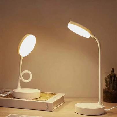 3-Color Dimmable Desk Lamp | Adjustable Arm Reading Light | USB Powered (No Battery) | Study & Reading Lighting | LED Small Desk Lamp