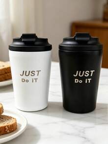 1 cốc cà phê/nước cách nhiệt hai lớp bằng thép không gỉ, dung tích 350ml (12oz), dùng cho văn phòng/xe hơi. - Nhiều màu - Xem 2