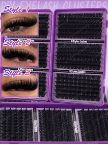 432/480 pièces Cils Faux Courbure D 3 Styles Mélangés Cils Segmentés DIY avec Outils pour Débutants, Kit d'Extensions de Cils Segmentés Épais et Moelleux, Ensemble de Cils Faux au Look Naturel, Effet Yeux 3D/5D Maquillage, Convient pour le Quotidien, le Mariage, la Photographie. - Multicolore - Voir 10