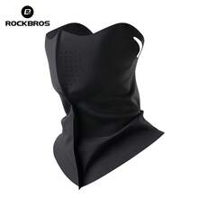 ROCKBROS 1 buah Masker Wajah Penuh Bernapas untuk Musim Panas, Masker Pendingin Tanpa Jahitan, Masker Pelindung Matahari yang Nyaman Cocok untuk Aktivitas Luar Ruangan Seperti Bersepeda, Mendaki, Memancing, Bepergian, Unisex - Hitam - View 1