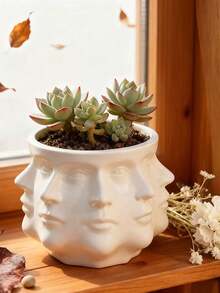 1pc Creative Multi-Faceted Flower Pot, Home Living Room Desktop Decor, Office Outdoor Garden Potted Plant - Vase - View 3
