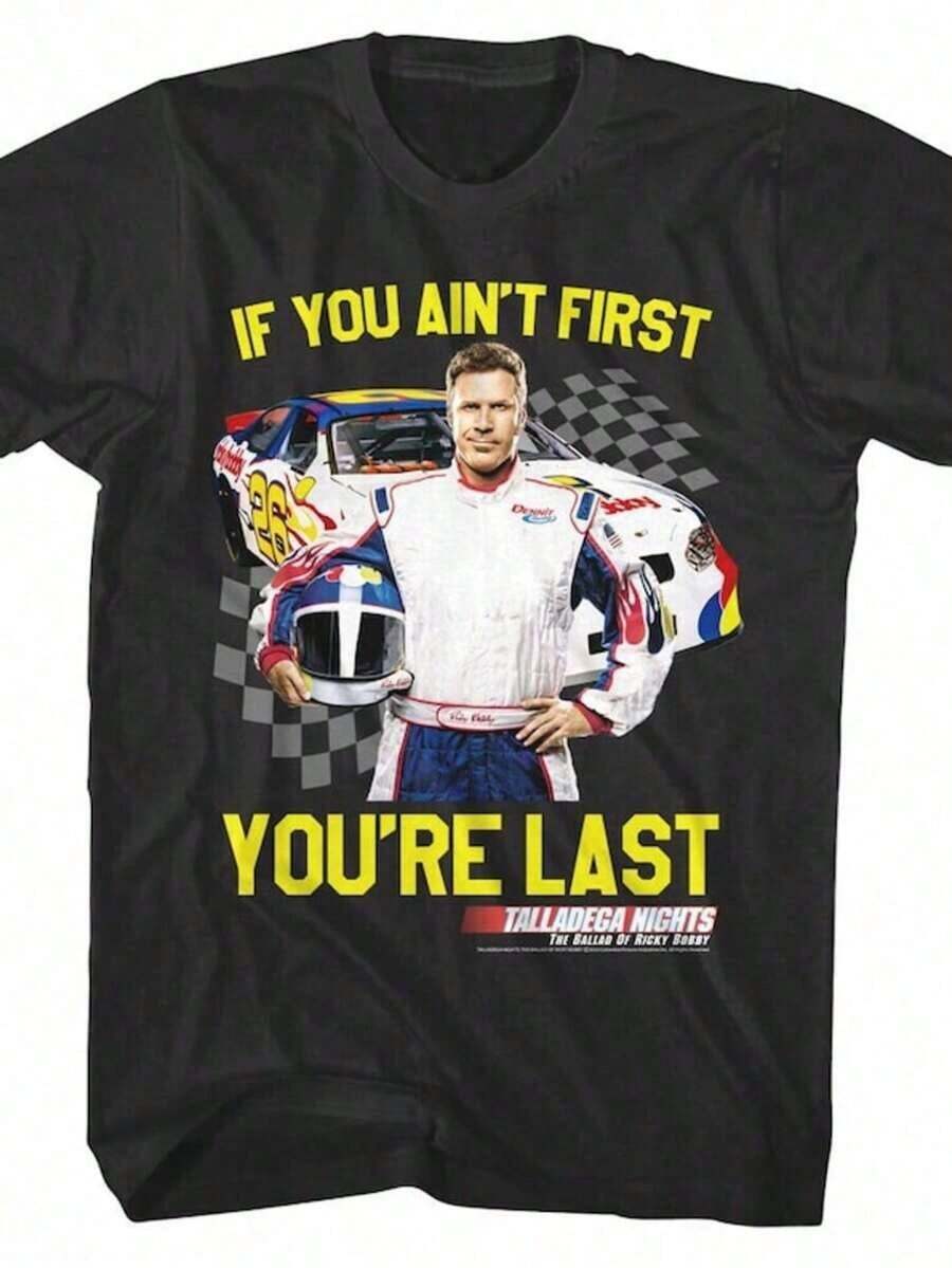 Camiseta con Patrón de Bandera y Logotipo de Chevrolet - Negro 9 - Ver 1