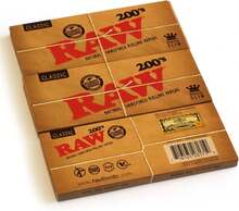 RAW Classic 200 King Size Slim Uncreased Rolling Paper, Brown, 200 Count (Pack Of 3) - trắng - Xem 1
