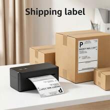 Phomemo Bluetooth Shipping Label Printer 4x6, 2410-BT Wireless Thermal Label Printer For Small Business, Portable Inkless Label Printer With Easy Setup And High-Speed Printing, Compatible With Android, Laptops And Major Online Platforms - Black Portable Inkless Label Printer - View 5