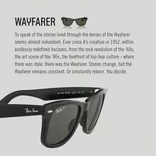 Ray Ban Ray-Ban RB2140 901/58 50mm Original Wayfarer Black Polarized Green Sunglasses - default - 查看 2