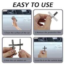 3 Pcs 3D Cross Car Decals Metal Jesus Emblem Cross For Car Exterior With Self-Adhesive 2.5"*1.8" Christian Auto Motorcycle Sticker For Trunk Tailgate Fender Decoration Black - như hình - Xem 5