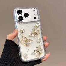 1 ốp lưng bảo vệ hình bướm lấp lánh, chống sốc, bao phủ toàn diện, phù hợp với 11/12/13/14/15/16/17/PROMAX - Trong sáng - Xem 1