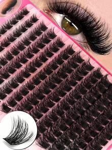 156 sợi mi giả tự nhiên - Mi giả D-Curl mềm mại, tự làm, tạo độ dày và dài mi như ở salon, dễ dàng sử dụng, có thể tái sử dụng, thoải mái khi đeo. - D - Xem 1
