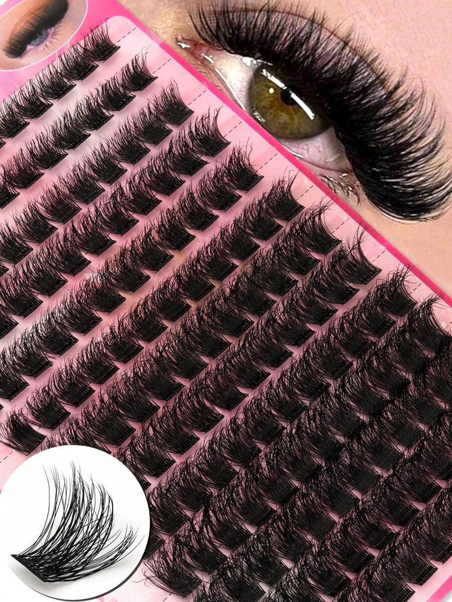 156 sợi mi giả tự nhiên - Mi giả D-Curl mềm mại, tự làm, tạo độ dày và dài mi như ở salon, dễ dàng sử dụng, có thể tái sử dụng, thoải mái khi đeo. - D - Xem 1