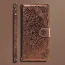 Wallet Classic Solid Color Printed Phone Case, Compatible With IPhone 12 Pro Max, Soft, Ultra-Thin, Shock-Resistant Design - Bronze - View 7