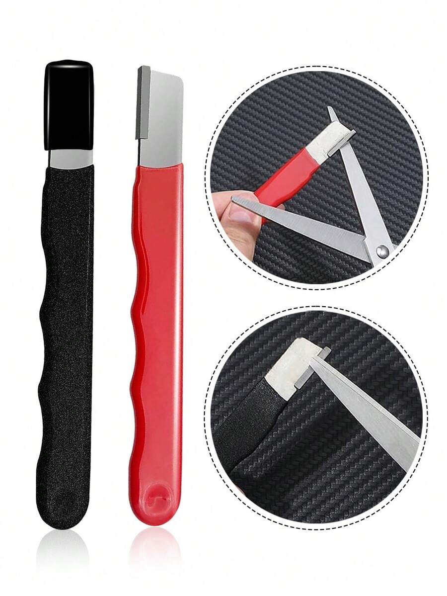 1pc Sharpening Stone Tool (With Protective Cover), Multi-Functional Household Sharpening Stone Tool, Sharpening Stone Tool, Kitchen Manual Sharpening Tool, Handheld Multi-Functional Quick Sharpening Tool, Kitchen Tool Accessories Small Tool, Sharpening Tool And Other Accessories, Suitable For Daily Use, Home, Kitchen, Restaurant, Baking, School, Hotel, BBQ Party, Camping And Other Scenarios - Multicolor - View 1