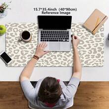 Large Desk Mat & Keyboard Wrist Rest Set, Non-Slip Desk Pad Protector, Suitable For Office And Home, Leopard Print Pattern - Mouse Pad - View 3