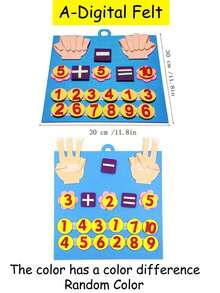 1pc Random Color Felt Finger Number Math Toy For Kids - Multicolor - View 12