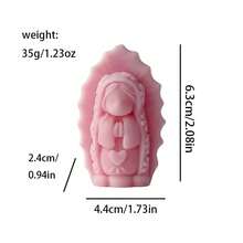 1pc Cute Praying Girl Shaped Scented Candle, Home Decor Figurine - 1PC - View 6