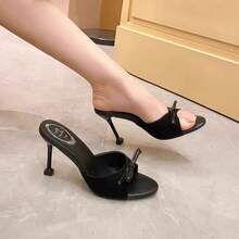 Women Heeled Sandals - Black - View 2
