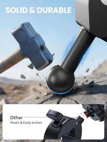 Tounee Motorcycle Phone Holder Mount -Dual Vibration Dampener, Tool-Free Bike Phone Holder Handlebar Clip &Amp; Secure Lock For IPhone 16_15 Pro Max, 47-67" Phones - Black - 顏色A - 查看 8