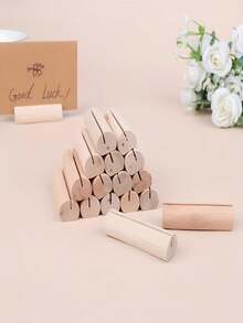10 chiếc kẹp/giá đỡ thẻ bằng gỗ mộc mạc, thích hợp cho: Địa điểm tổ chức đám cưới: Trưng bày thẻ tên khách mời, số bàn | Nhà hàng/Quán cà phê: Giá đỡ thực đơn, trưng bày hoặc đánh dấu bàn đã đặt | Văn phòng và nhà riêng: Giá đỡ thẻ tên để bàn, giá ghi nhớ hoặc giá trưng bày ảnh cá nhân - Nhiều màu - Xem 2