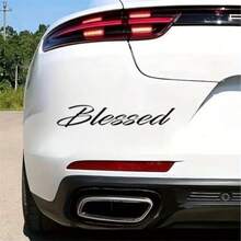 2PCS Blessed Windshield Decal 7.87"X1.38" Durable Vinyl Sticker For Cars Trucks SUV Laptop - Faith Inspired Exterior Design # - Black - View 2