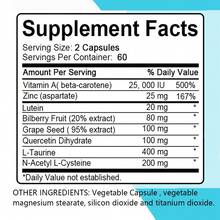 2 Bottles / 240 Capsules Lutein Supplement, An Eye Health Vitamin Supplement - Containing Zinc, Vitamin A, And Bilberry Fruit Extract - Supports Vision Health - 2瓶 - 查看 2