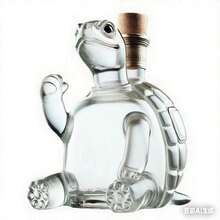 1 Stück 300ml robuster Tier-Glas Whiskey/Brandy/Likör Karaffe - Schildkröten-Form, mit stabilem Boden, geeignet für Bar & Heimnutzung, einzigartiges Geschenkidee, Reise-Getränkebehälter, elegantes künstlerisches Barequipment - als Bild - Übersicht 2