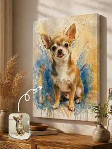 1pc Customizable Family Photo Canvas Print, Personalized Family Canvas Art, Custom Canvas Photo - Multicolor - View 5