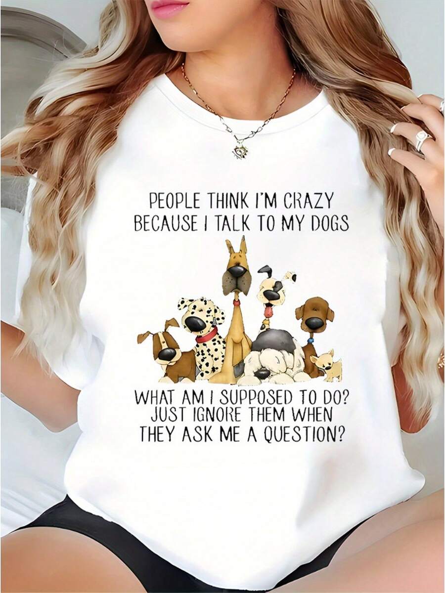 Camiseta corta Sve cuello redondo de las mujeres de verano, patrón Lapphund finlandés, suave y cómodo, informal y versátil, hine lavable, adecuado como regalo para hermanas, cómodo ajuste suelto
