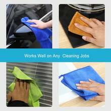 SURPRISE PIE Microfiber Cleaning Cloth For Kitchen Housekeeping Dish Electronics Dust Rags Thick Lint Free Car Wash DryingTowel (12"X12") Green/Blue/Orange -6 Pack - ColorC - 查看 6