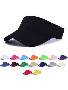 1pc Unisex Open-Top Sun Visor Baseball Cap For Outdoor Sun Protection And Sports - Multicolor - View 2