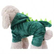 Dinosaur 4-Leg Flannel Warm Clothes For Small/Medium Dogs, Cats, Teddy, Pomeranian, Bichon Frise Pets - Multicolor - View 1