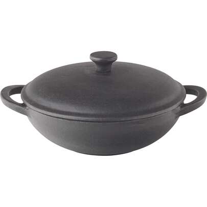 Mini Wok With Lid Cast Iron Presentation 8.5" (21.5Cm) 20Oz (58Cl) Pk Of 6